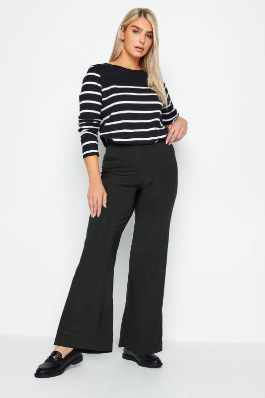 Evans M&Co Black Stretch Wide Leg Trousers