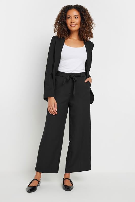 Evans M&Co Black Tailored Wide Leg Belted Trouser