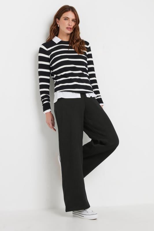 Evans M&Co Black Wide Leg Joggers