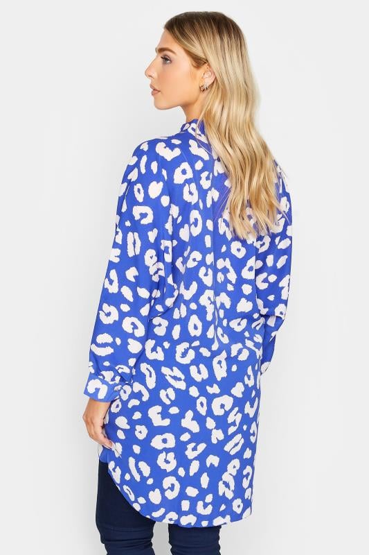 Evans M&Co Blue Leopard Print Blouse