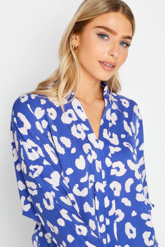 Evans M&Co Blue Leopard Print Blouse