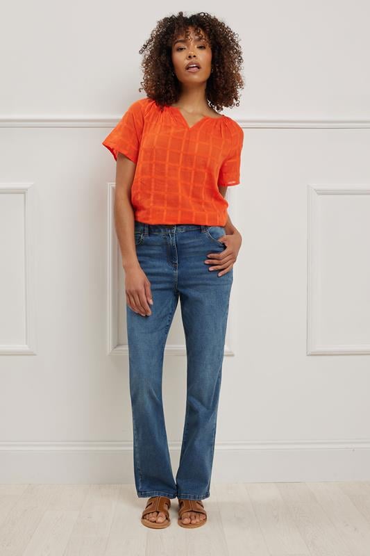 Evans M&Co Blue Mid Wash Bootcut Jeans