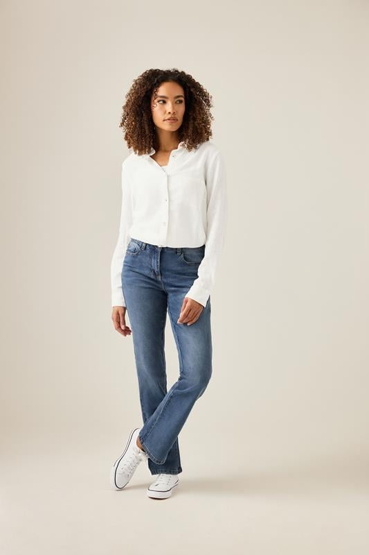 evans M&Co Blue Mid Wash Bootcut Jeans