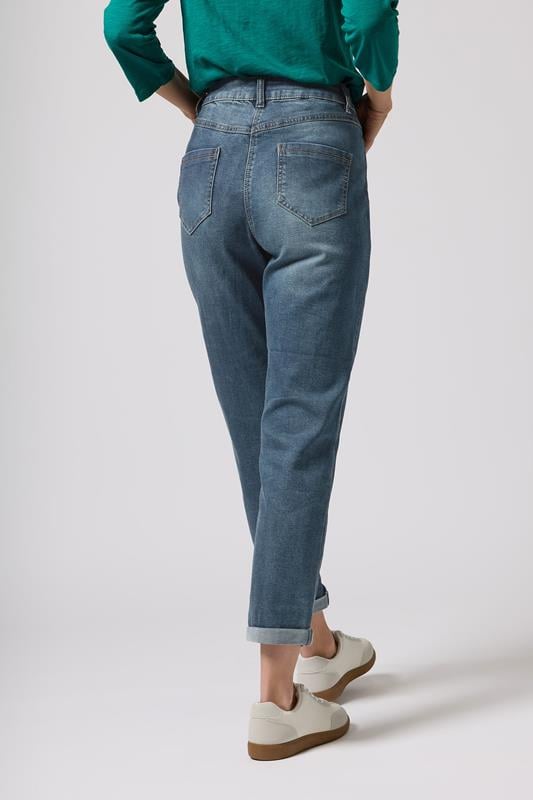 Evans M&Co Blue Mid Wash Boyfriend Jeans
