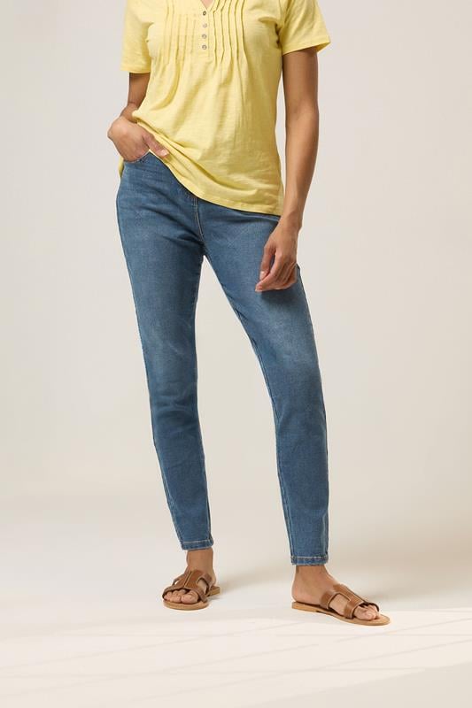 Evans M&Co Blue Mid Wash Skinny Jeans