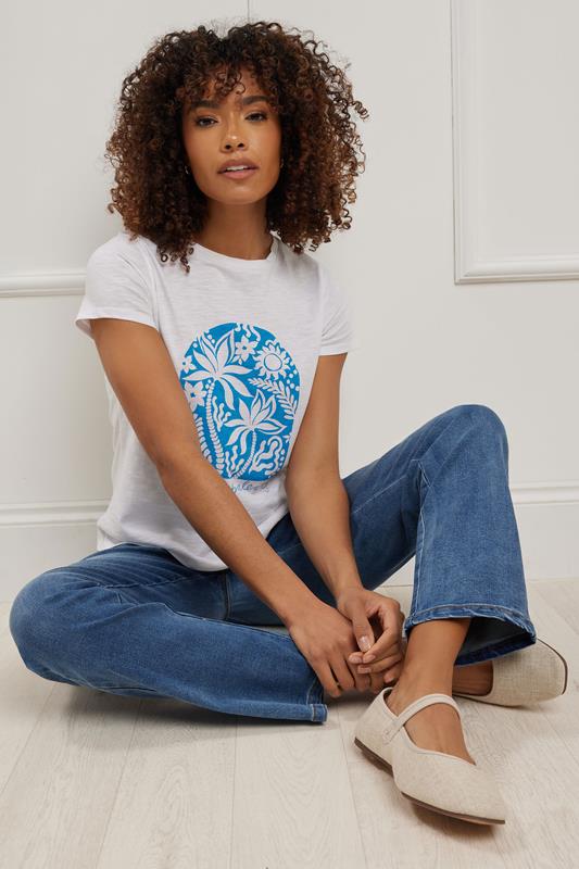 Evans M&Co Blue Mid Wash Straight Leg Jeans