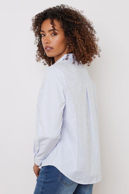 Evans M&Co Blue & White Striped Shirt