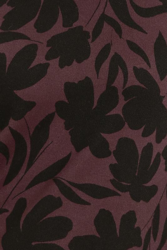 Evans M&Co Brown Floral Print Crew Neck Jumper