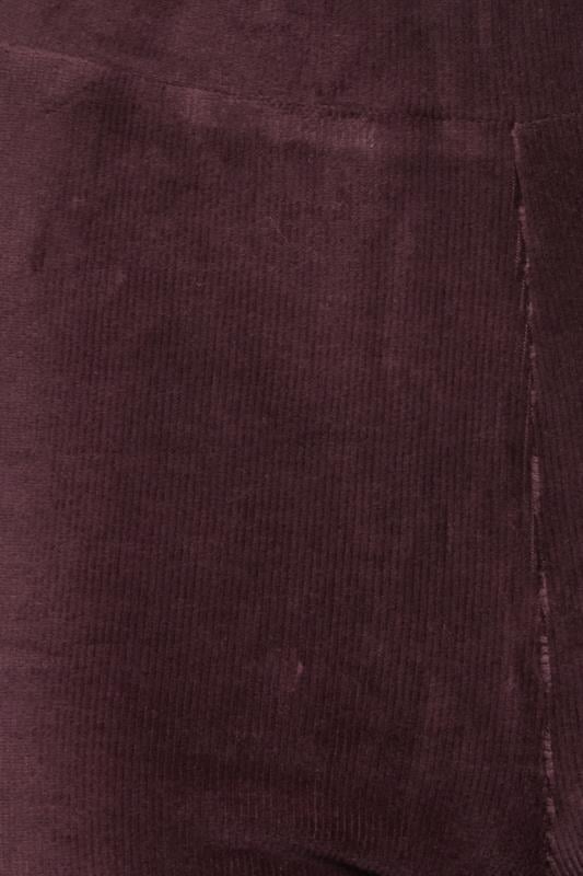 Evans M&Co Burgundy Red Cord Stretch Leggings