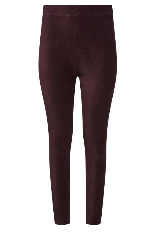 Evans M&Co Burgundy Red Cord Stretch Leggings