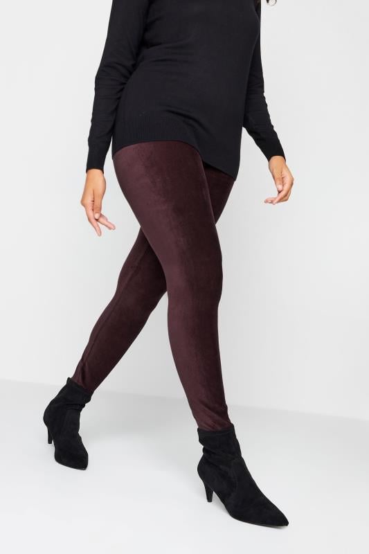 evans M&Co Burgundy Red Cord Stretch Leggings