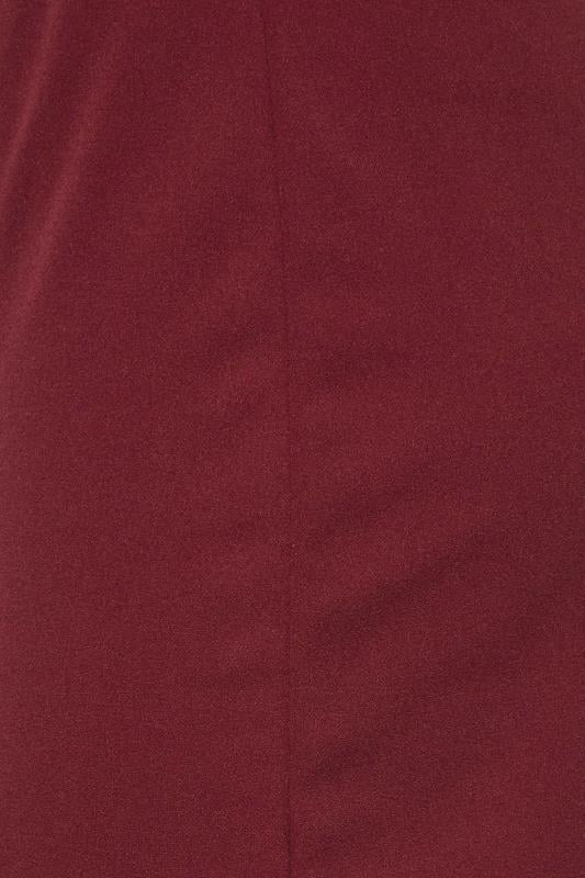 Evans M&Co Burgundy Red Stretch Tapered Trousers