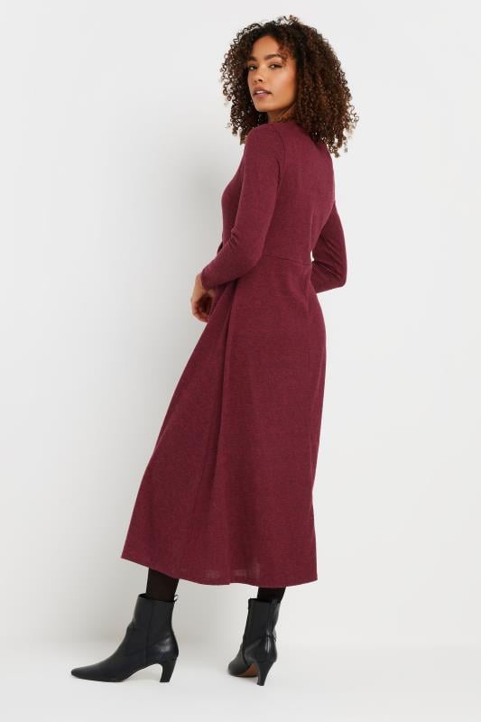 Evans M&Co Burgundy Red Twist Front Maxi Dress