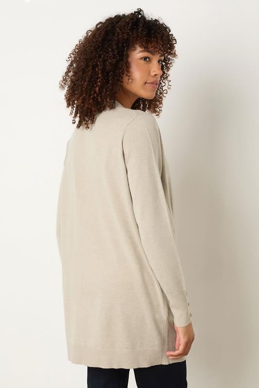 Evans M&Co Camel Brown Button Detail Midi Cardigan