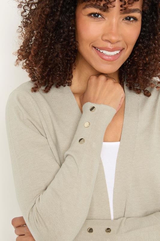 Evans M&Co Camel Brown Button Detail Midi Cardigan