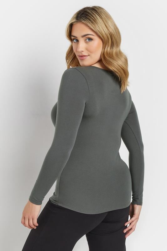 Evans M&Co Charcoal Grey Thermal Long Sleeve Top