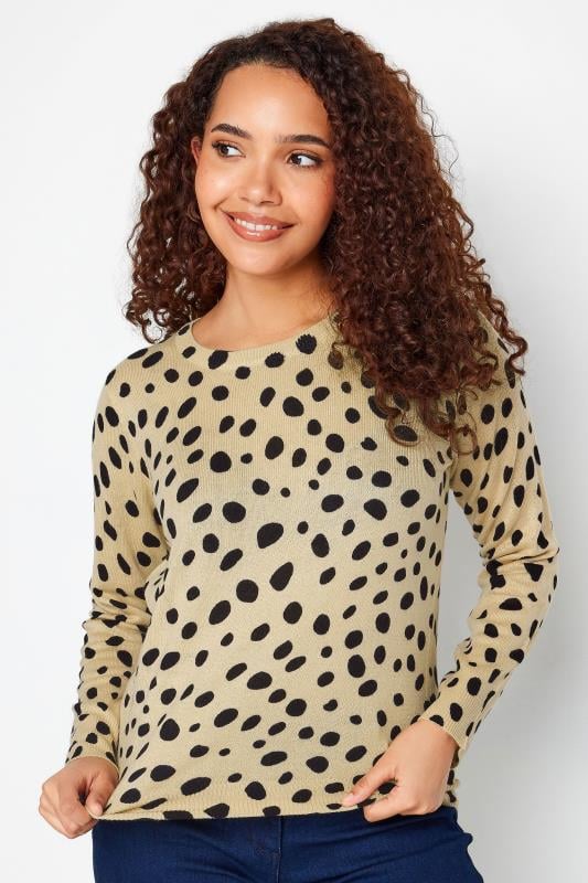 evans M&Co Cream Dalmatian Print Jumper