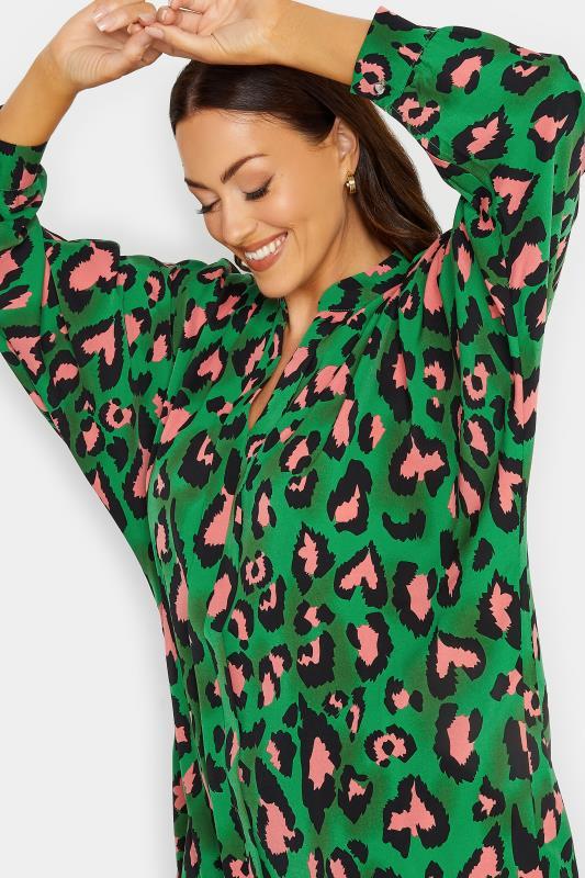 Evans M&Co Dark Green Leopard Print Blouse