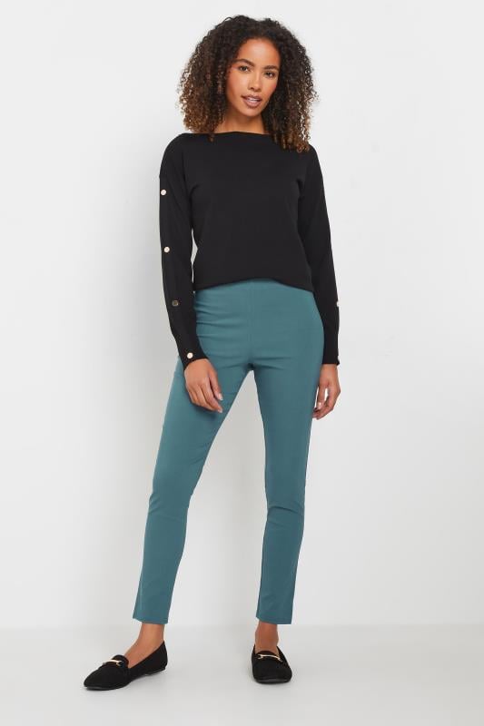 evans M&Co Denim Blue Stretch Bengaline Trousers