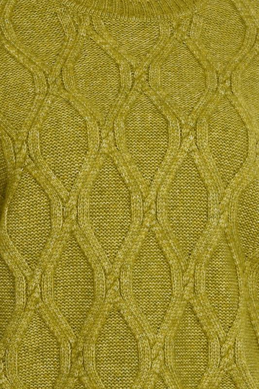 Evans M&Co Fern Green Cable Knit Jumper