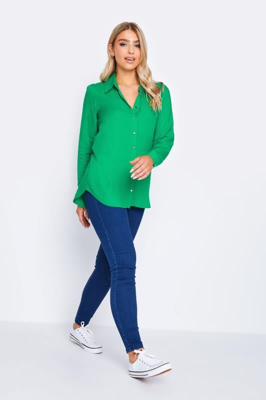 Evans M&Co Green Button Through Tunic Shirt