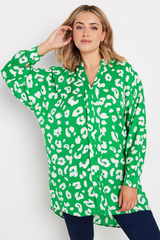 Evans M&Co Green Leopard Print Blouse