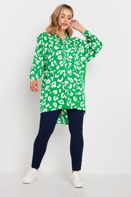 Evans M&Co Green Leopard Print Blouse