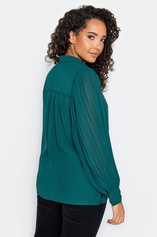 Evans M&Co Green Pleat Sleeve Shirt