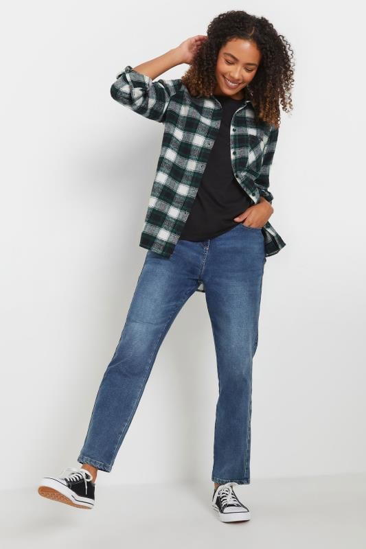 Evans M&Co Green & White Check Print Shirt