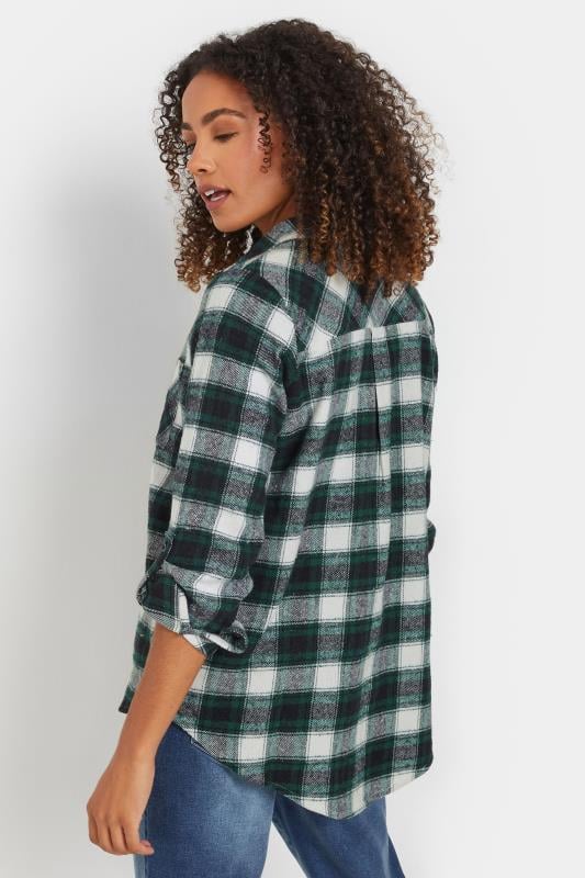 Evans M&Co Green & White Check Print Shirt