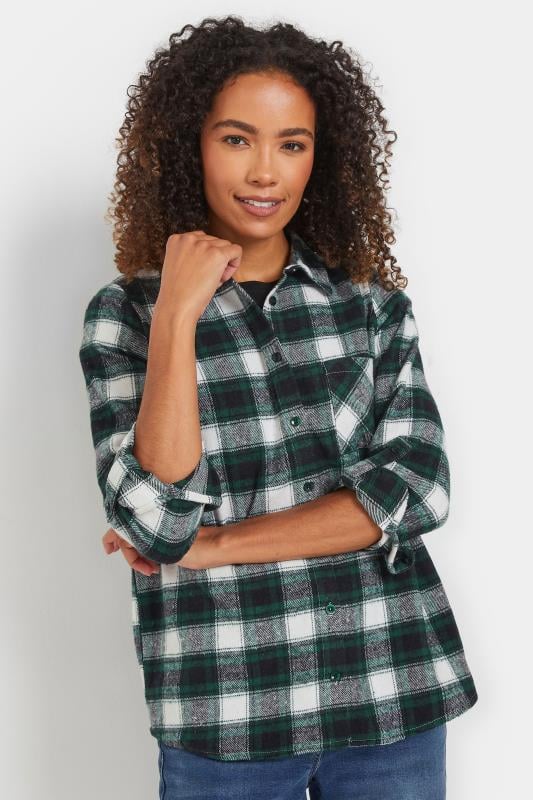 evans M&Co Green & White Check Print Shirt