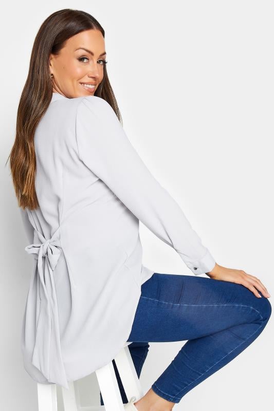 Evans M&Co Grey Button Through Tunic Shirt