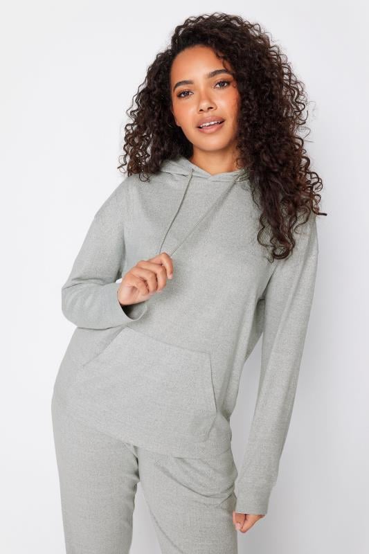 evans M&Co Grey Marl Soft Touch Lounge Hoodie