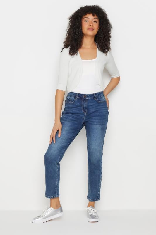 Evans M&Co Ivory White Cropped Cardigan