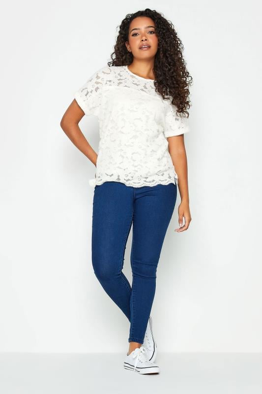 Evans M&Co Ivory White Lace Blouse