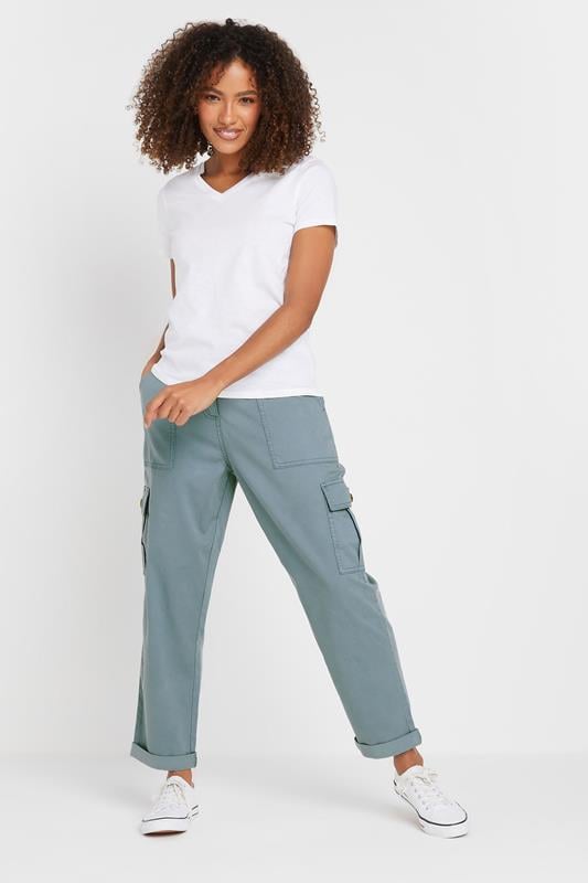 Evans M&Co Light Blue Cargo Pocket Trousers
