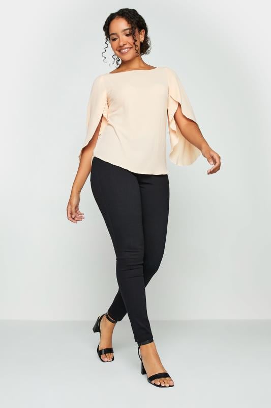 Evans M&Co Light Pink Long Angel Sleeve Blouse
