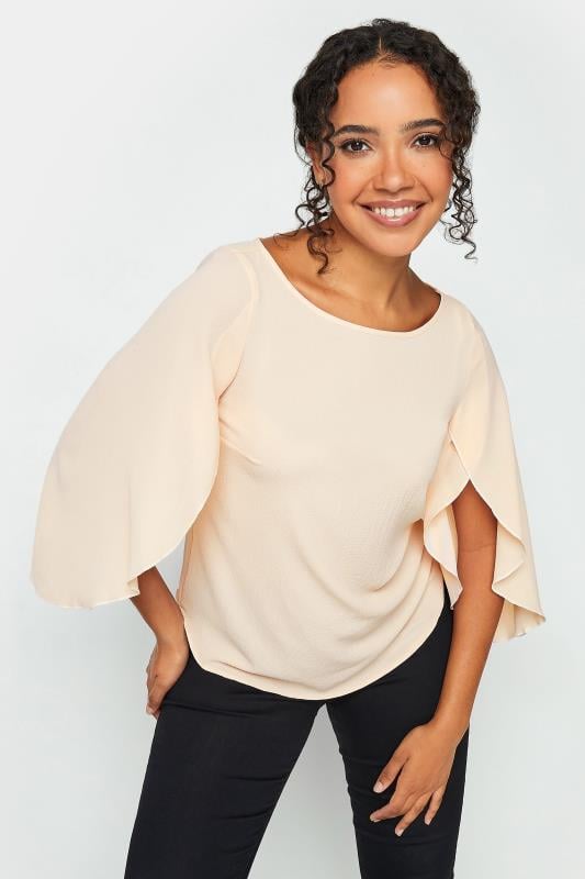 Evans M&Co Light Pink Long Angel Sleeve Blouse