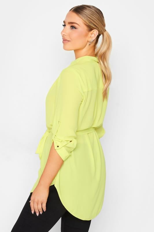 Evans M&Co Lime Green Tie Waist Blouse