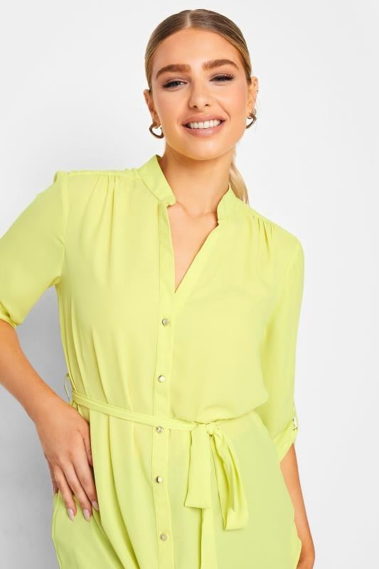 Evans M&Co Lime Green Tie Waist Blouse