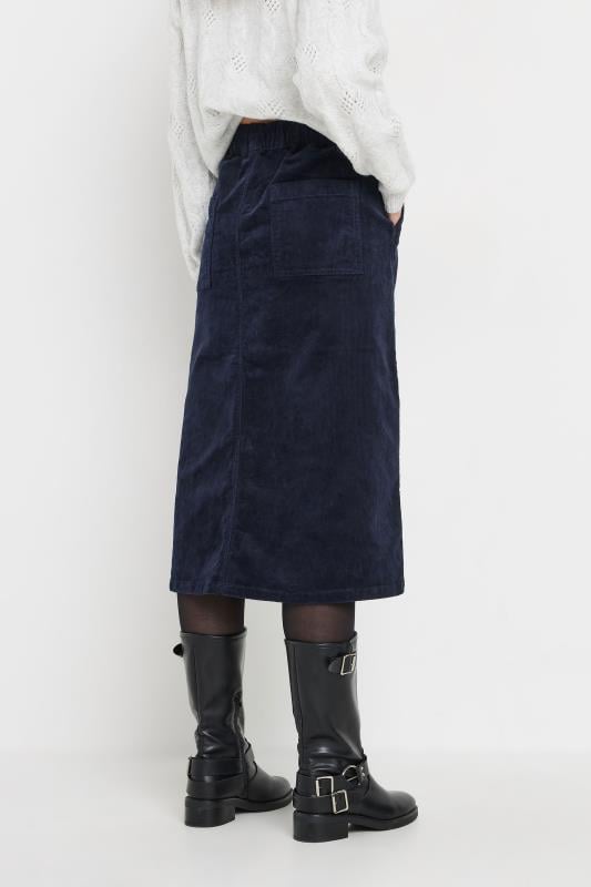 Evans M&Co Navy Blue Cord Midi Skirt