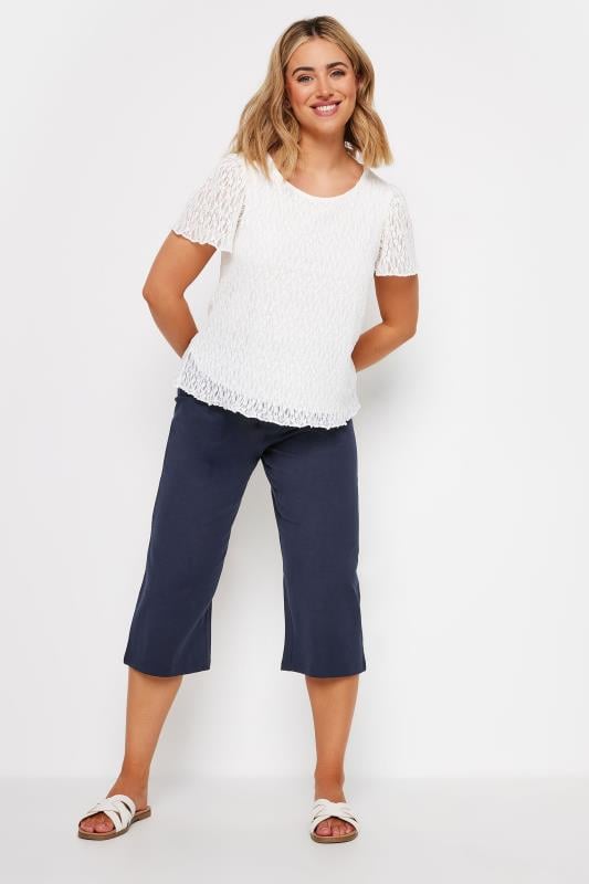 Evans M&Co Navy Blue Cropped Wide Leg Yoga Pants