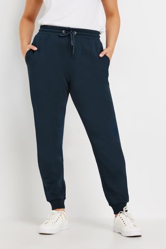 evans M&Co Navy Blue Cuffed Drawstring Joggers