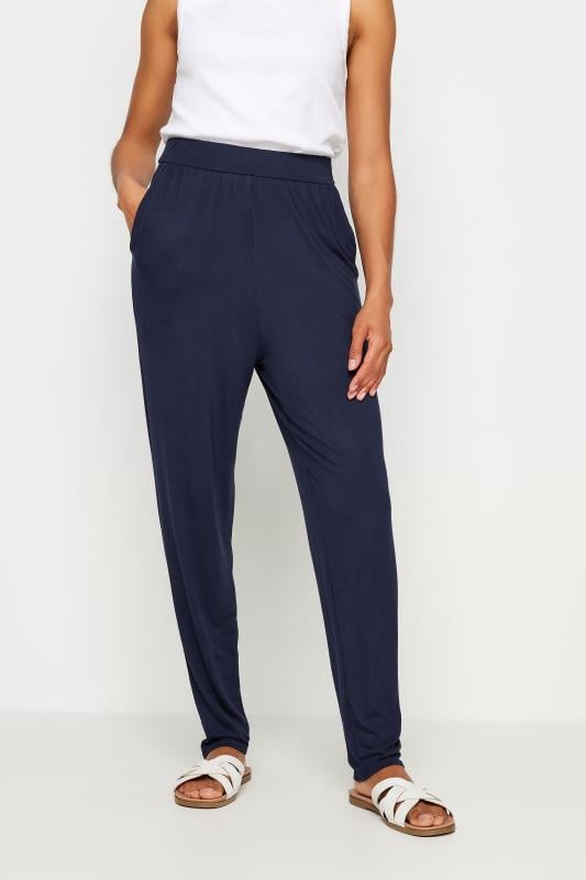 Evans M&Co Navy Blue Hareem Jersey Trousers
