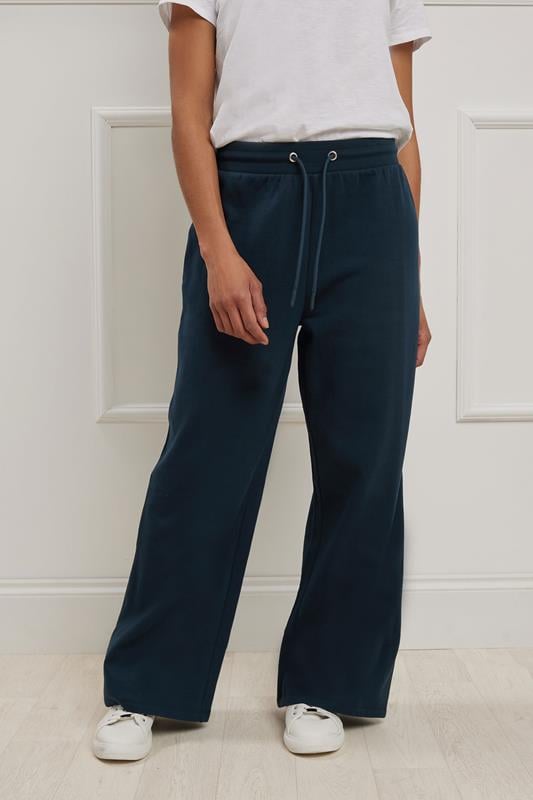 Evans M&Co Navy Blue Wide Leg Joggers