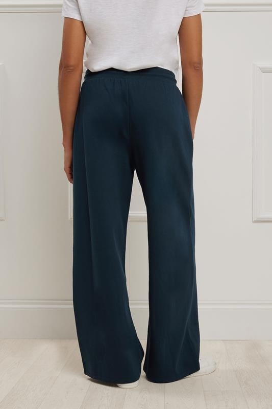 Evans M&Co Navy Blue Wide Leg Joggers