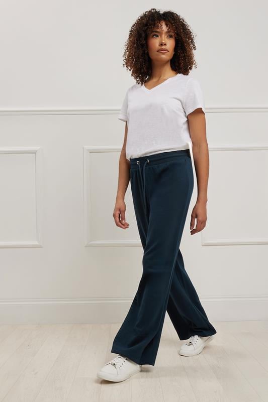 evans M&Co Navy Blue Wide Leg Joggers