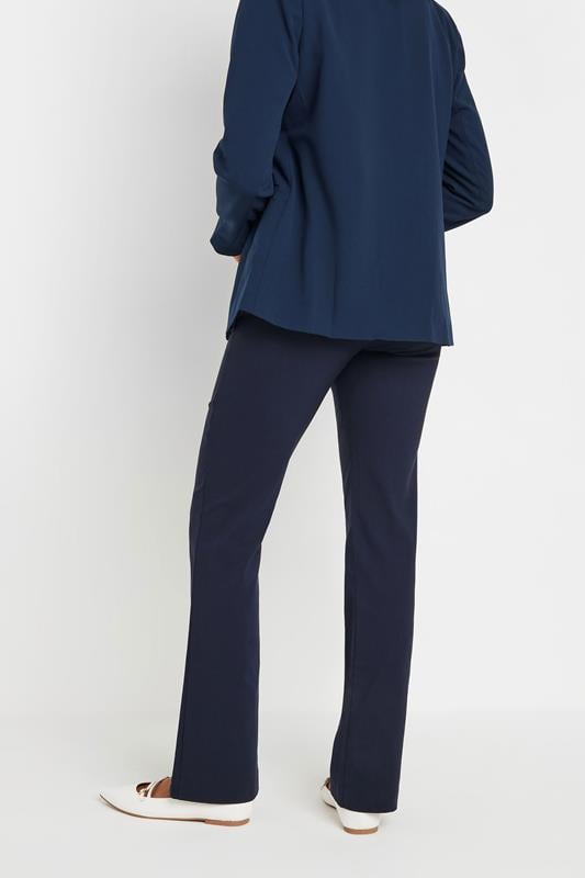 Evans M&Co Navy Bootcut Bengaline Trousers