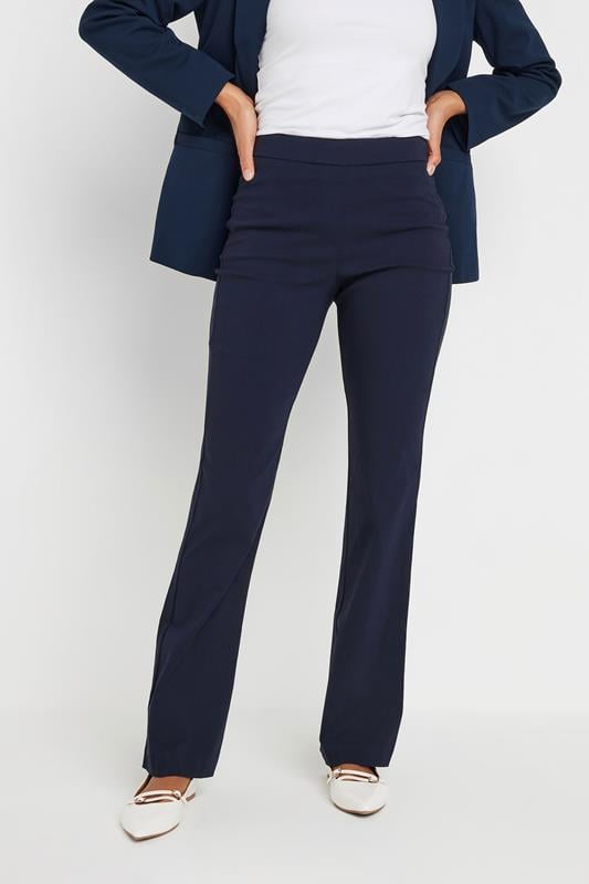 evans M&Co Navy Bootcut Bengaline Trousers