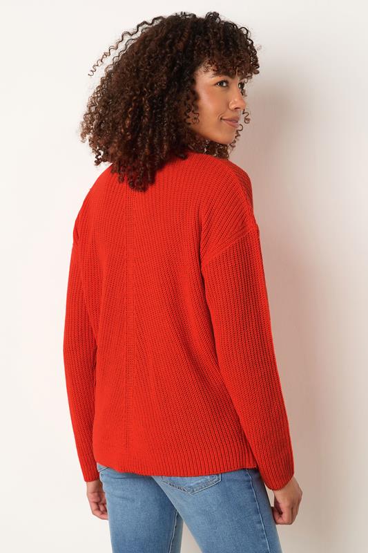 Evans M&Co Orange Funnel Neck Knitted Jumper